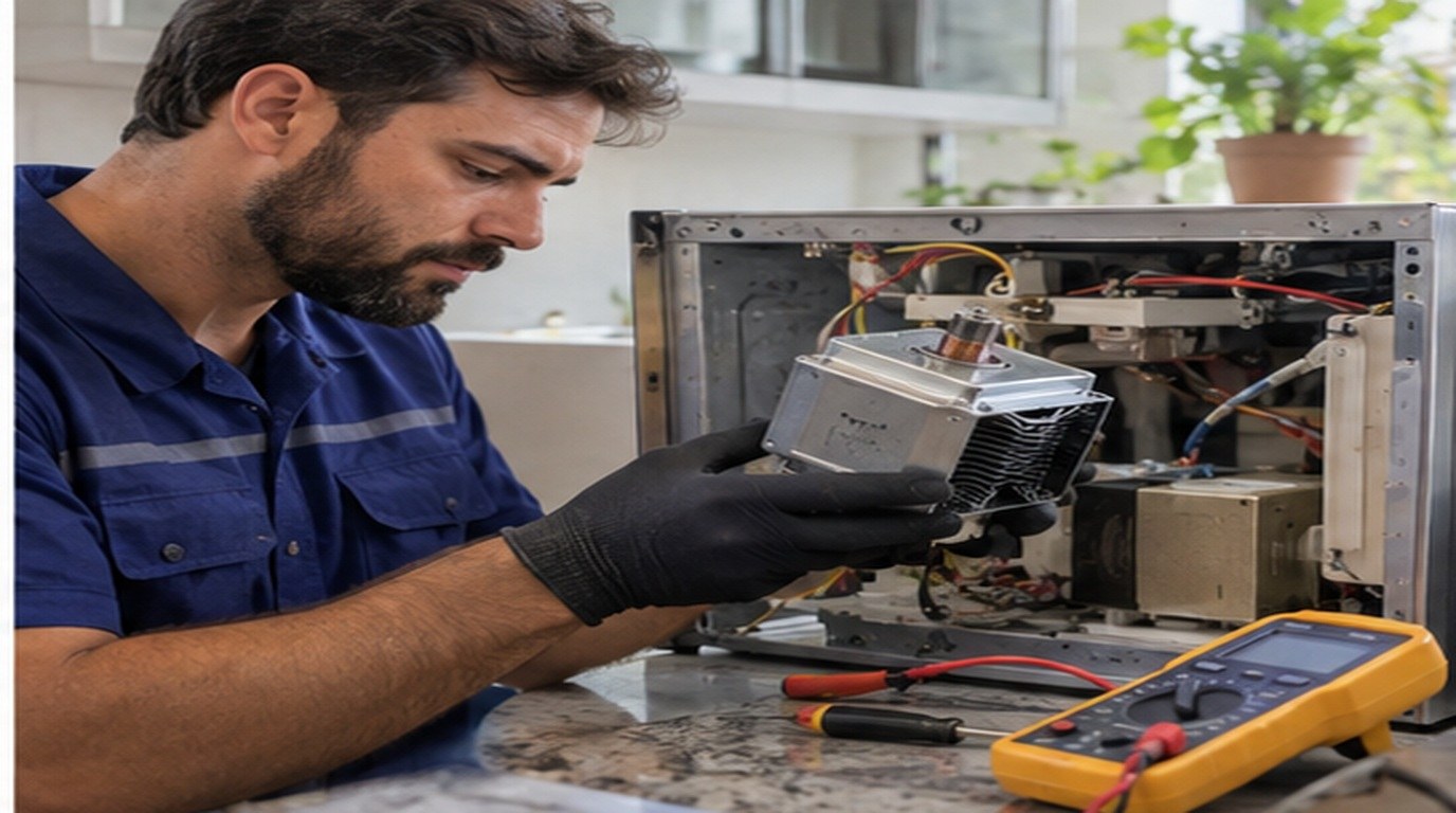 Conserto de micro-ondas em Santos‑SP: troca do magnetron